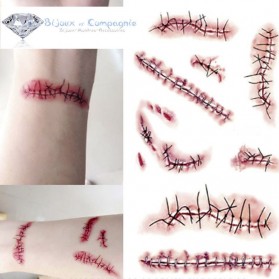 Tatouages éphémères Cicatrices