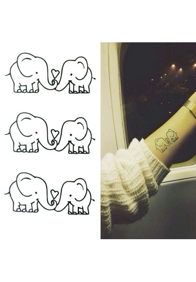 Tatouages éphémères Éléphants 