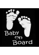 Sticker Auto Baby On Board Pieds