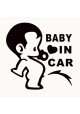 Sticker Auto Baby In Car Garçon qui fait pipi