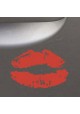 Sticker Auto Bisous Rouge à Lèvres Rouge