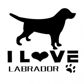Sticker Auto I Love Labrador