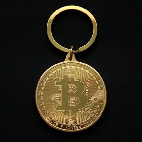 Porte Clé Pièce Bitcoin en métal 