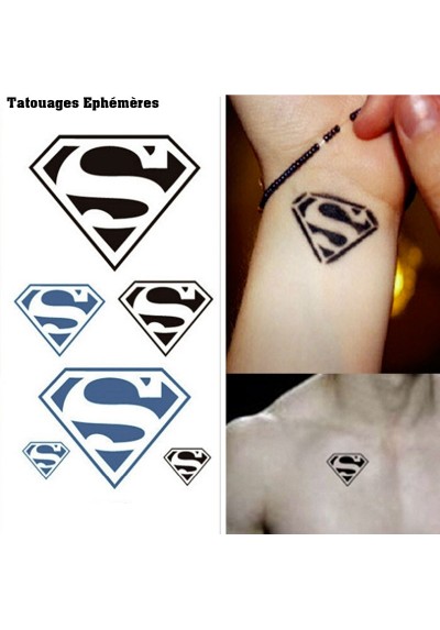 Tatouages éphémères SuperMan