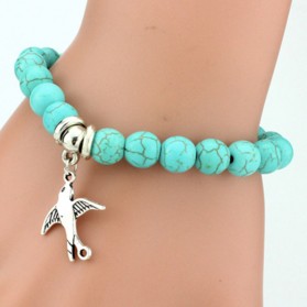 Bracelet Turquoise avec oiseau
