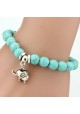 Bracelet Boules Turquoise avec éléphant