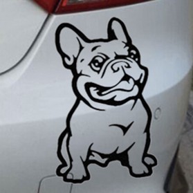 Sticker Vinyle Auto Moto Maison Chien Bulldog