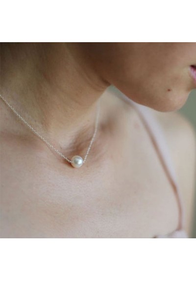 Collier perle solitaire