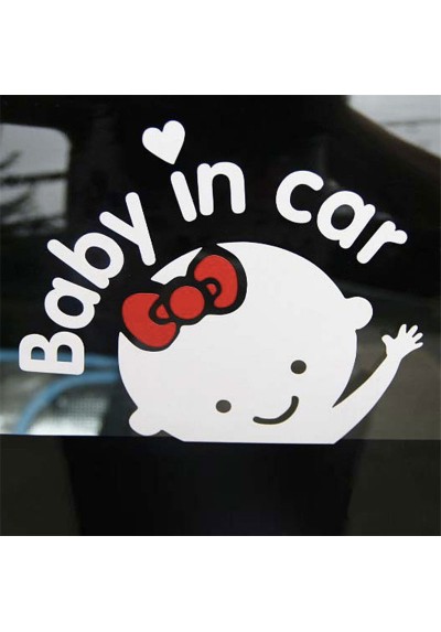 Sticker Auto Avertissement "Baby In Car" mignon