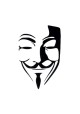Tatouage Temporaire Ephémère Masque Anonymous V pour Vendetta