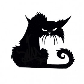 Tatouage Temporaire Ephémère Chat Noir de mauvaise humeur