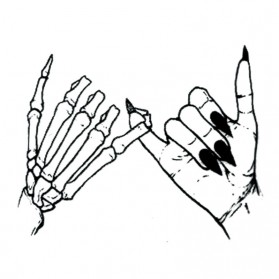 Tatouage Temporaire Ephémère Mains Squelette et Vampire