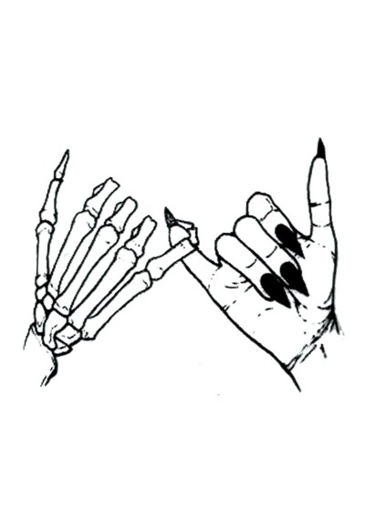 Tatouage Temporaire Ephémère Mains Squelette et Vampire