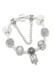 Bracelet Charms Style Pandora Attrape-Rêves Blanc