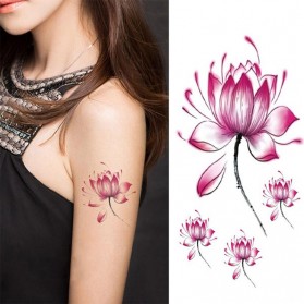 Tatouage Temporaire Ephémère Fleur Lotus Rose