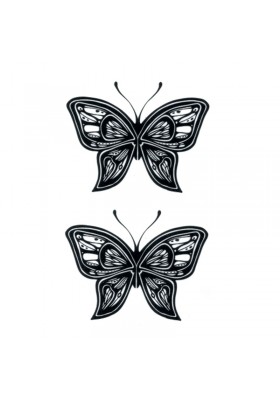 Tatouage Ephémère Temporaire Papillon Noir